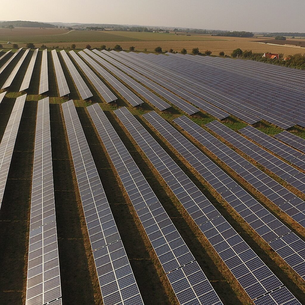 Large ground mounted solar farm in East Anglia