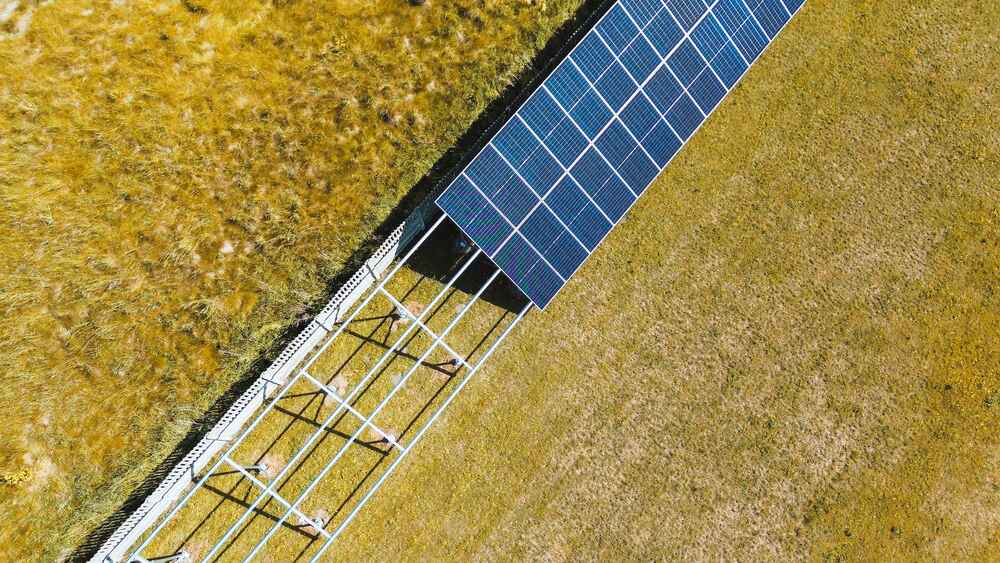 Solar panels removed from mounting brackets